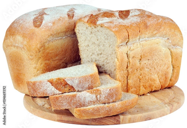 Fototapeta Bread isolated on white