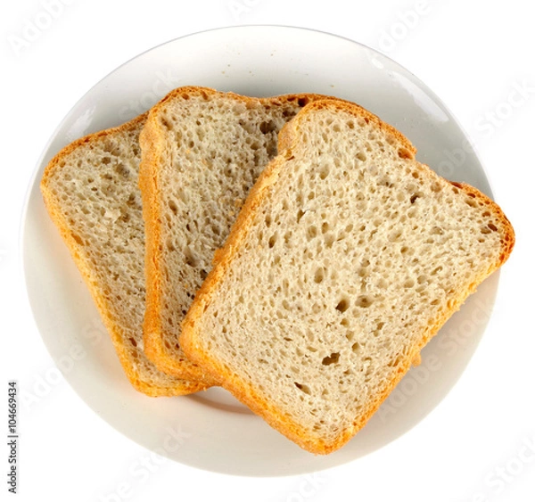 Fototapeta Slices of bread on a plate