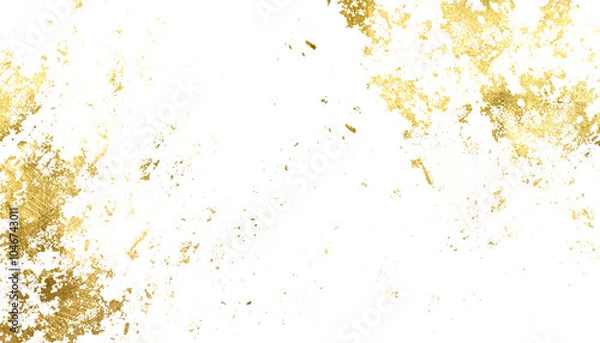 Obraz Gold  Gold sparkle splatter border. luxury sparkling confetti. Gold Foil glitter. Golden stroke on transparent background. Gold sparkle splatter gold dust, potal, border. Gold Foil frame.