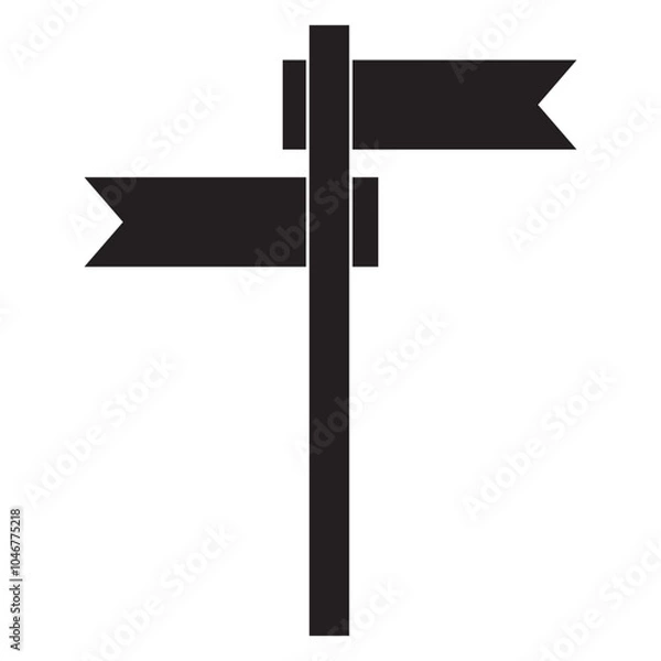 Fototapeta Signpost and direction icon. vector illustration.