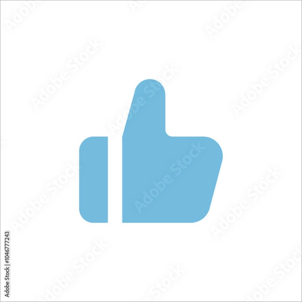 Obraz Thumb up like icon button vector logo art illustration.eps