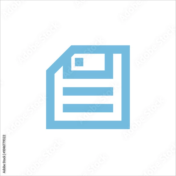 Fototapeta Save as icon button vector logo art illustration.eps