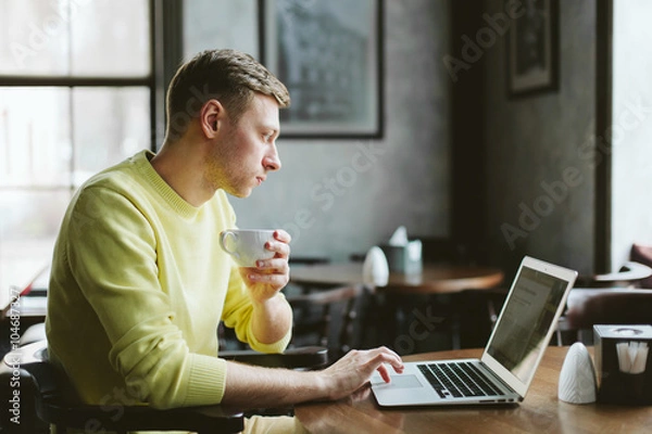 Obraz Handsome male writer