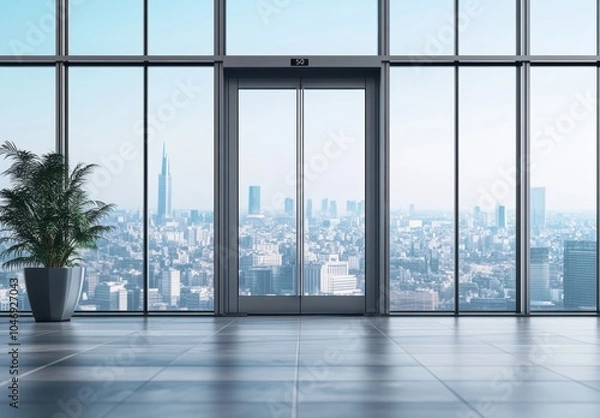 Obraz Cityscape Office View.