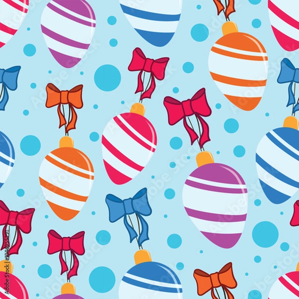 Obraz Christmas tree toys pattern for your design