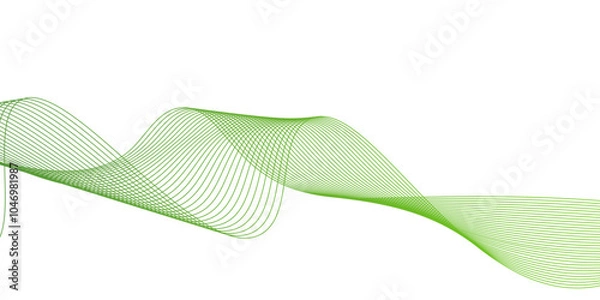 Fototapeta Modern abstract green wave liquid lines background ,Abstract green wavy lines. Colorful vector background,Flowing wave elements. Suit for cover, poster, website, brochure, bann