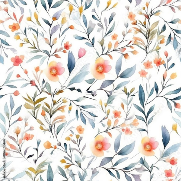 Obraz Seamless pattern  daisy on a wooden background generative  daisy on a wooden background generative ai


