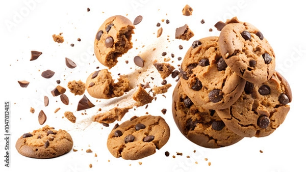 Fototapeta quail cookies on white background