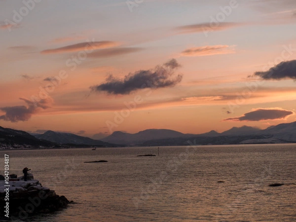 Obraz Tromso, Norway, Sunset Beach