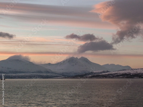 Obraz Tromso, Norway, Sunset Beach