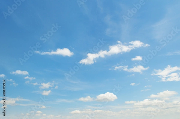 Obraz white fluffy clouds