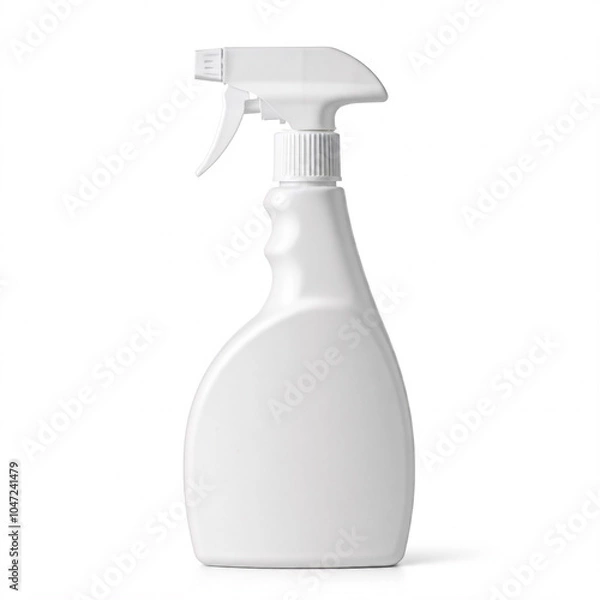 Obraz white plastic spray bottle mockup on white background, 3d rendering