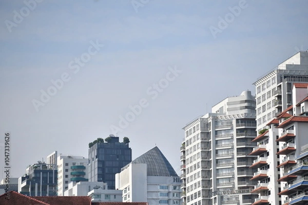 Obraz building in the city with blue sky weather