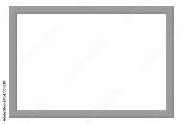 Obraz ホワイトボード　シンプルな写真フレーム　灰色