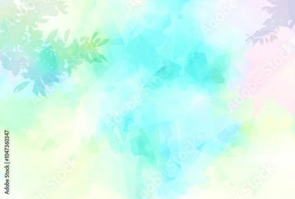 Obraz 水彩タッチ　植物　幻想的な背景　イラスト