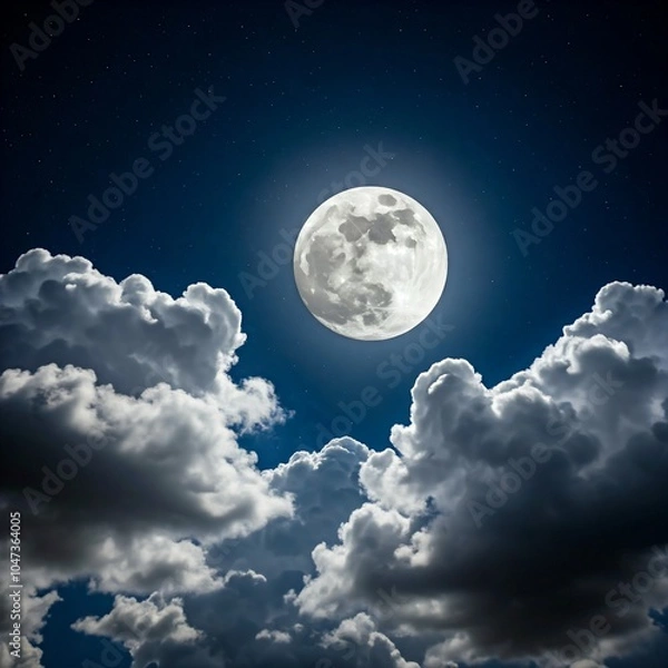 Fototapeta moon over clouds