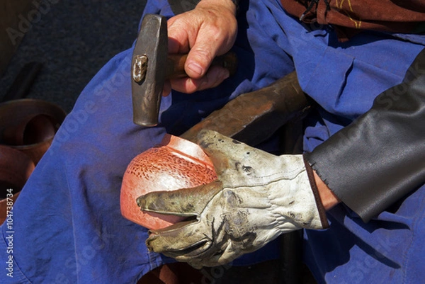 Obraz Kupferschmied bei der Arbeit