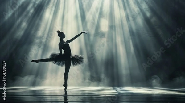 Fototapeta ballet dancers are practicing