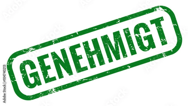 Obraz Genehmigt Stempel grün grunge