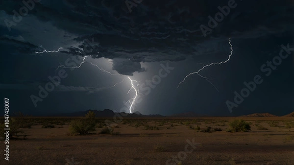 Obraz lightning in the night