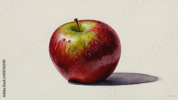 Obraz red apple on a white background