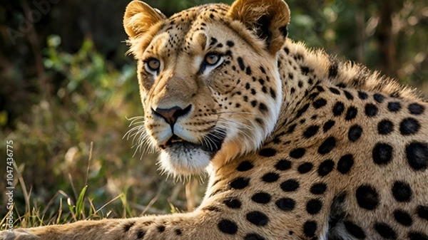 Fototapeta close up of a leopard