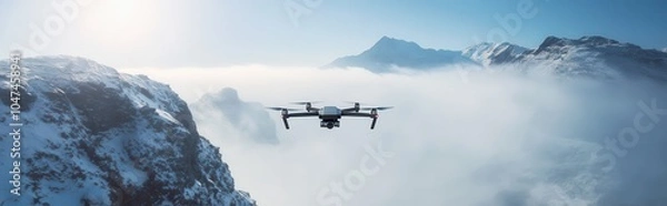 Obraz Drone industry, thecnology evolvment using drones, futuristic solutions, advance tech, a theme.	