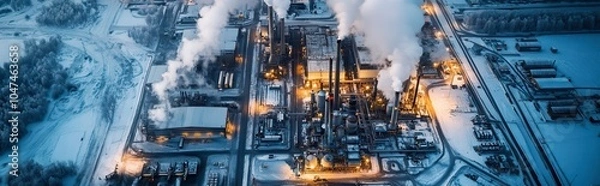 Fototapeta Drone shot: shaping the future of the industry with evolving technology.