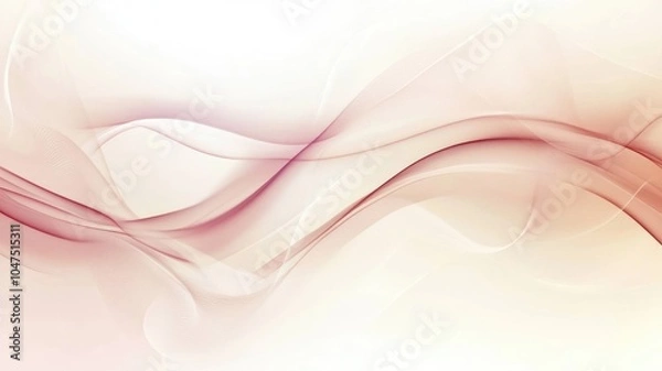 Fototapeta Abstract red and beige wave patterns on light background
