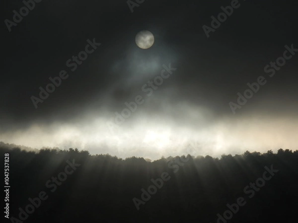 Obraz paysage nuageux