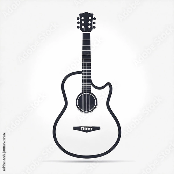 Obraz guitar isolated on white