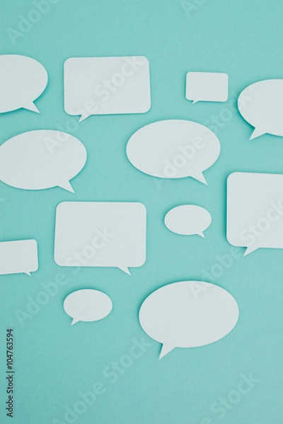 Obraz Blank paper speech bubbles