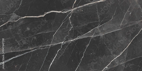 Fototapeta Dark High Gloss Marble Texture Background With Natural Italian Slab Marble Texture using For Interior Floor And Wall Design And Ceramic Granite Tiles Surface.