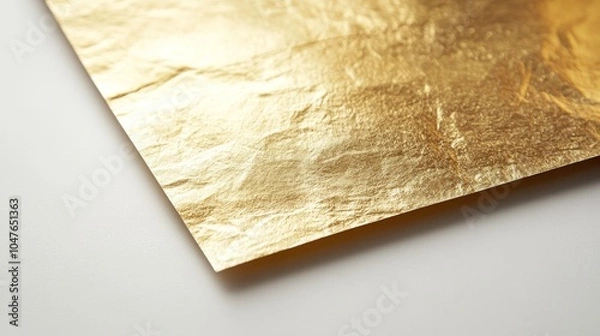 Obraz Lustrous gold foil sheets ideal for elegant crafting, decorative projects, and artistic enhancements
