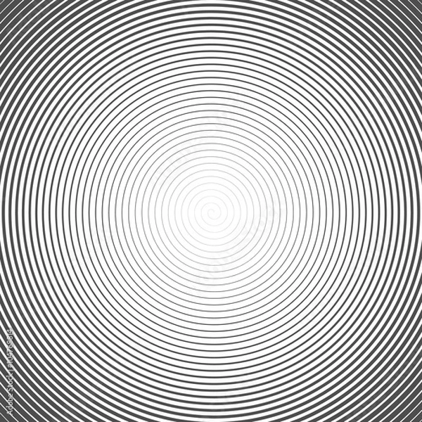Fototapeta Hypnotic Spiral Abstract Background. Retro Style. Black And Whit