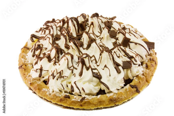 Obraz chocolate cream pie isolated on white