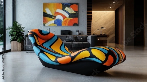 Obraz Colorful Artistic 3D Furniture Concept Design
