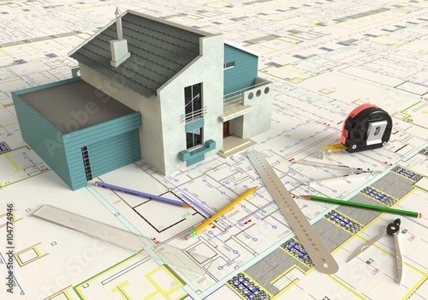 Obraz House Architectural Drawing And Layout