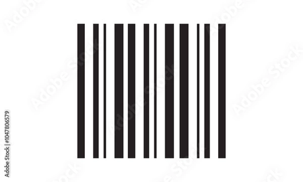 Fototapeta barcode icon. flat style bar code vector on white background. vector illustration.