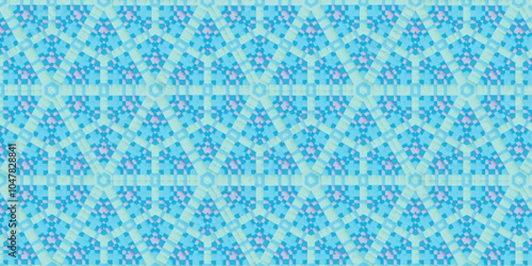 Fototapeta Geometric Pattern: Icy Reflection