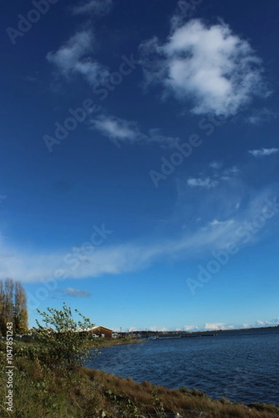 Obraz seaside with clouds