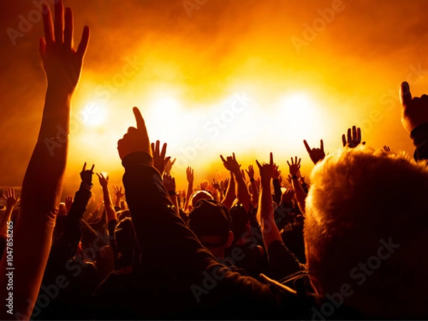 Obraz cheering crowd at the concert