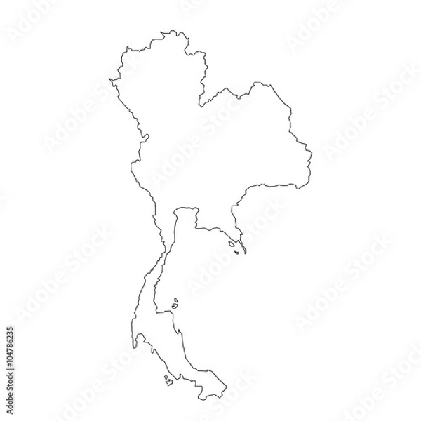 Obraz vector map of thailand