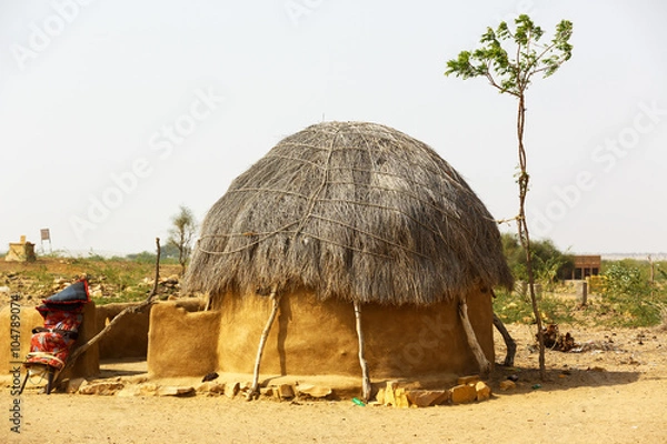Obraz Traditional houses in rural areas of Jaisalmer,India