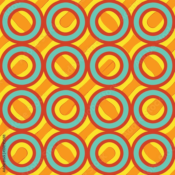 Obraz Vibrant Abstract Seamless Pattern Background - Vector Illustration