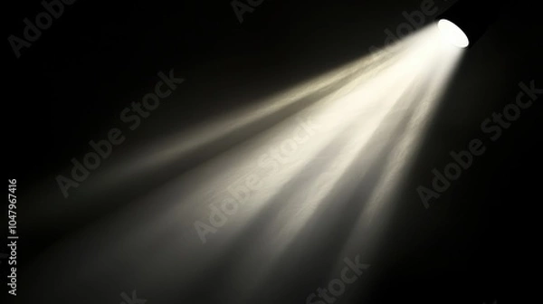 Fototapeta Dramatic Beam of Light Cutting Through Darkness