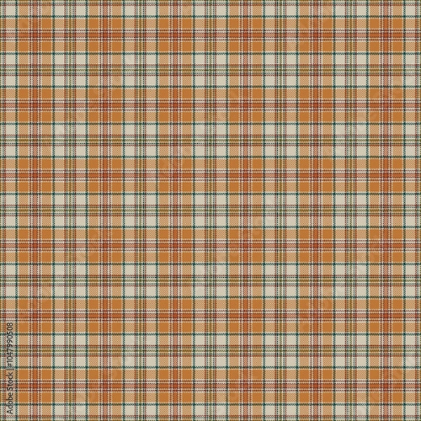 Fototapeta Harvest Time Autumn Plaid Check Seamless Pattern - Cute plaid check repeating pattern design