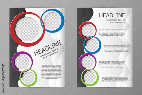 Obraz Vector flyer template design