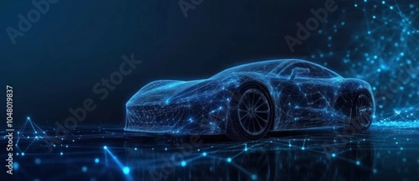 Obraz Futuristic Digital Car Design