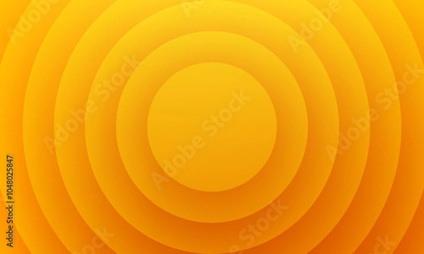 Fototapeta yellow 3d concentric circle pattern background